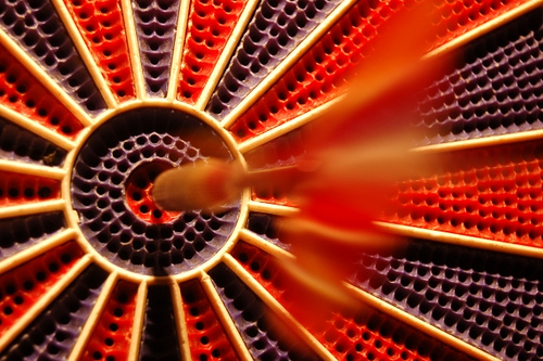 Dart hits the Bulls Eye